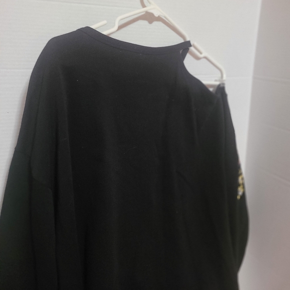MAURICE'S ONE SHOULDER SWEATER DRESS TEE-SHIRT STYLE BLACK EMBROIDERED SIZE XL - Picture 5 of 7